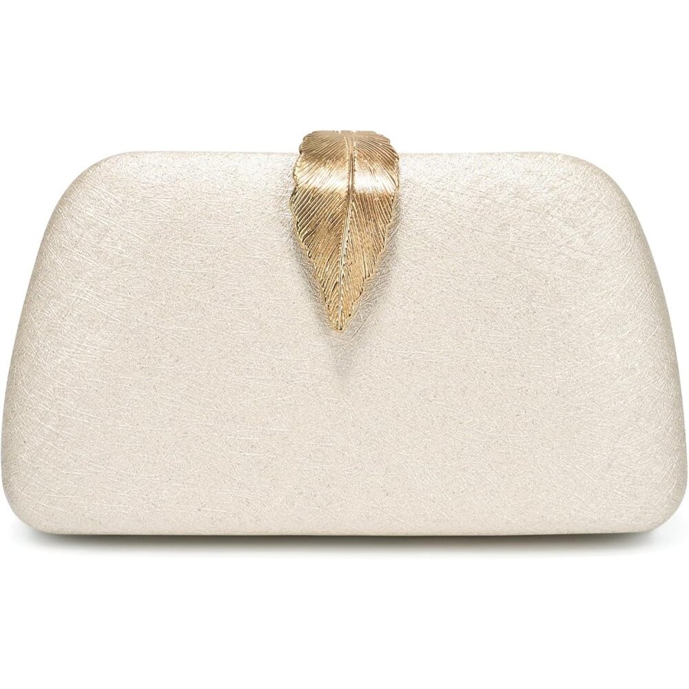 Chic Glitter Clutch With Gold Accent - Perfect Evening Bag For Any Occasion